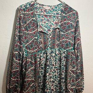 Women's Multicolor Bohemian Top